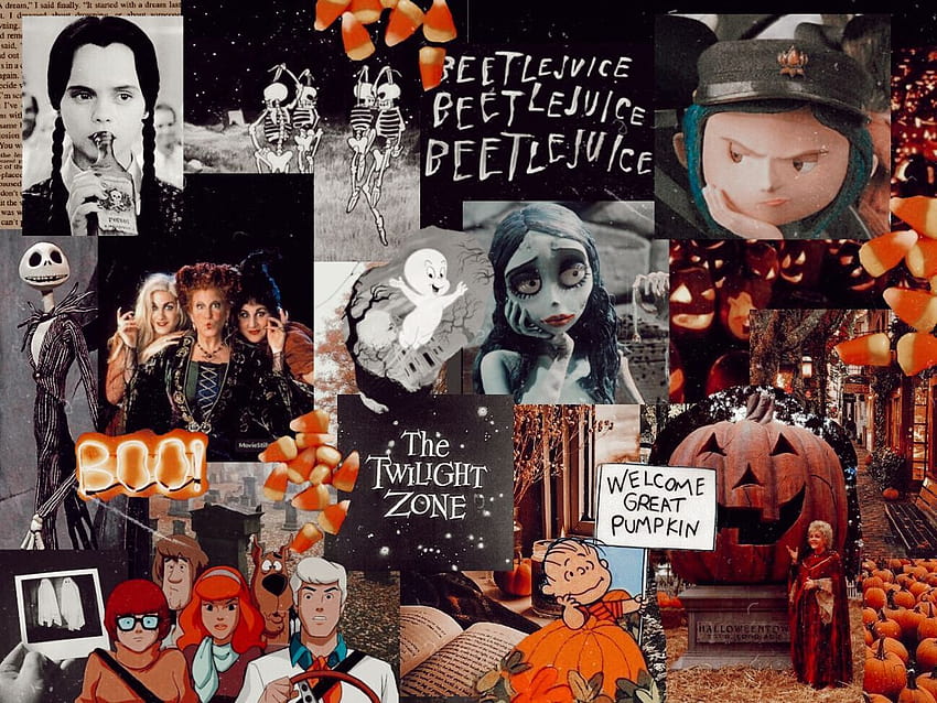 29 идеи за Macbook, естетичен колаж за Хелоуин HD тапет