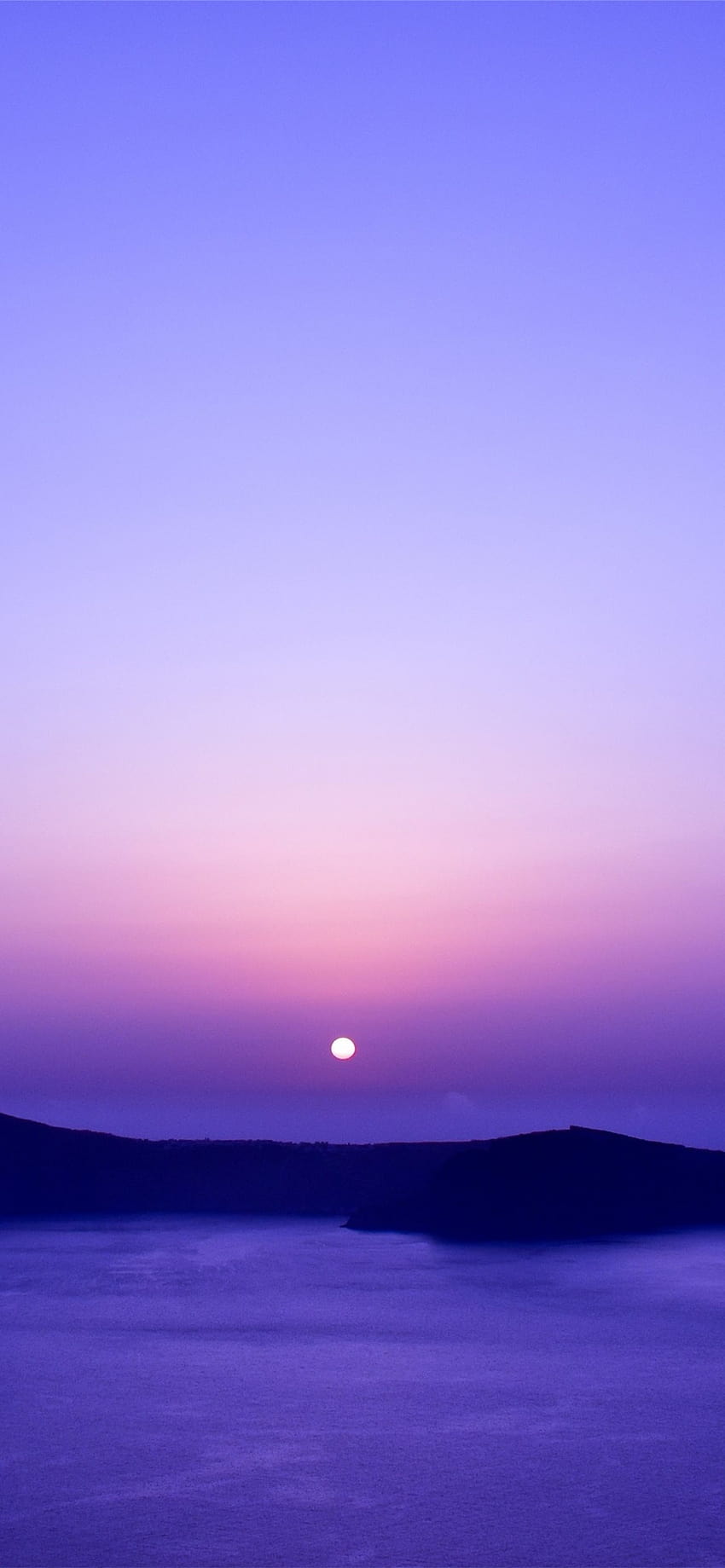puesta de sol de temperatura azul fría iPhone 12, puesta de sol azul fondo de pantalla del teléfono