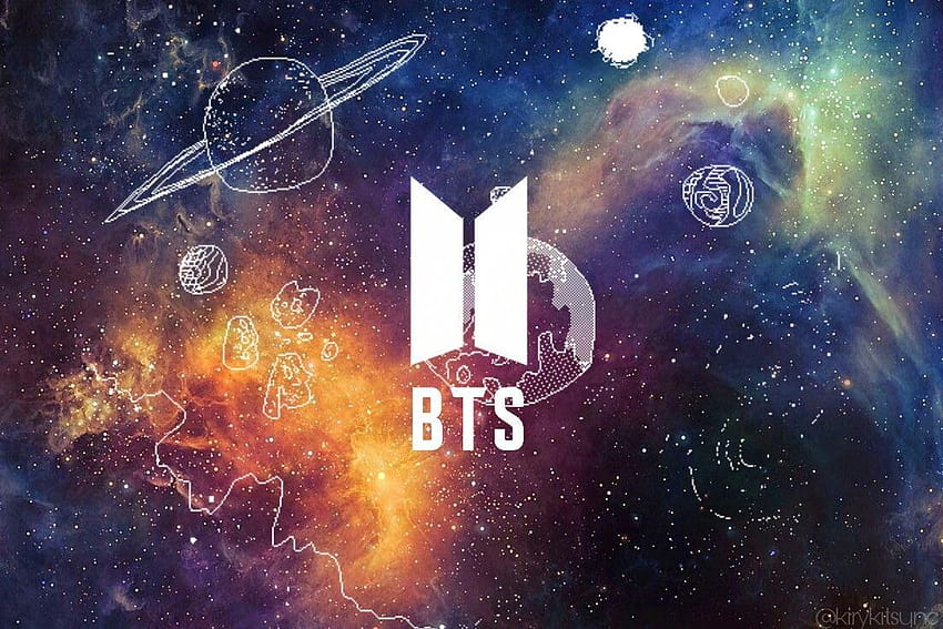 Download BTS Army Logo Purple Space Wallpaper | Wallpapers.com