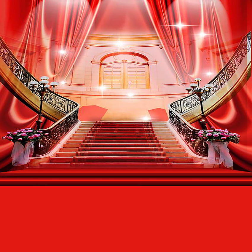Luxury Shining Red Carpet Curtain graphy Backgrounds Vinyl, red carpet background HD phone wallpaper