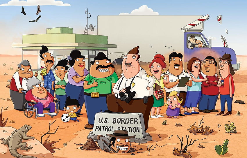 dessin animé, humour, Fox, Bordertown, Border town , section фильмы Fond d'écran HD