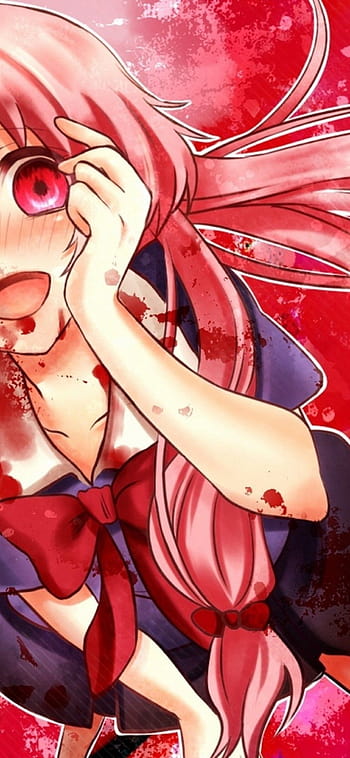 Mirai Nikki Anime Girl Long Hair pink Blood wallpaper, 2500x1750, 495869