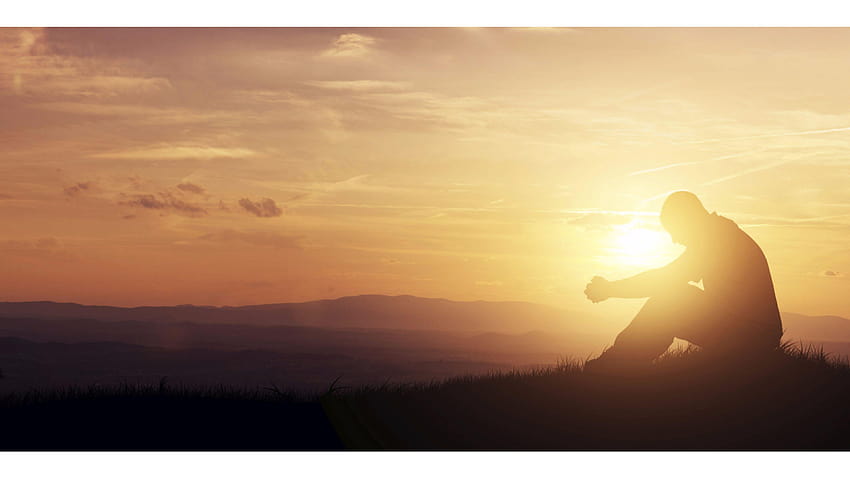Piękny zachód słońca Modlitwa Religijna, modlitwa Tapeta HD