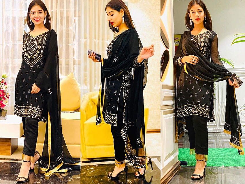 Pics: Tania looks ethereal in a beautiful black suit HD wallpaper