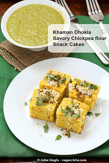 Khaman Dhokla / Channa Dal Dhokla / Steamed Lentil Cakes