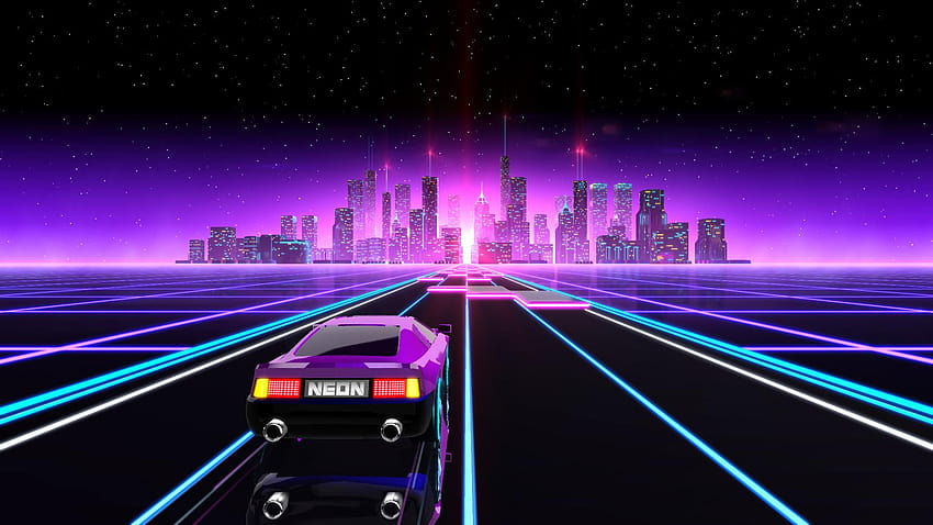Neon Drive Coming to PS4 on August 8th, purple neon retro ps4 HD ...