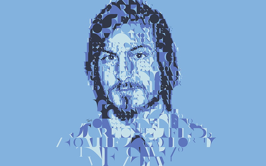 7680x4320 Steve Jobs Blue Face Arte, artista e sfondi Sfondo HD