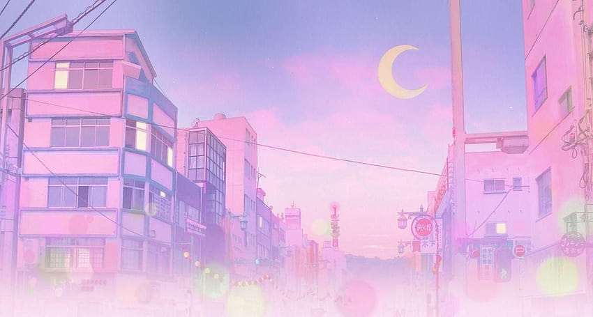 Sailor Moon Estetik Manzara, ay anime pc HD duvar kağıdı