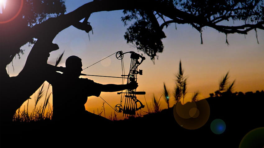4 Hoyt Bow Hunting, archer silhouette HD wallpaper