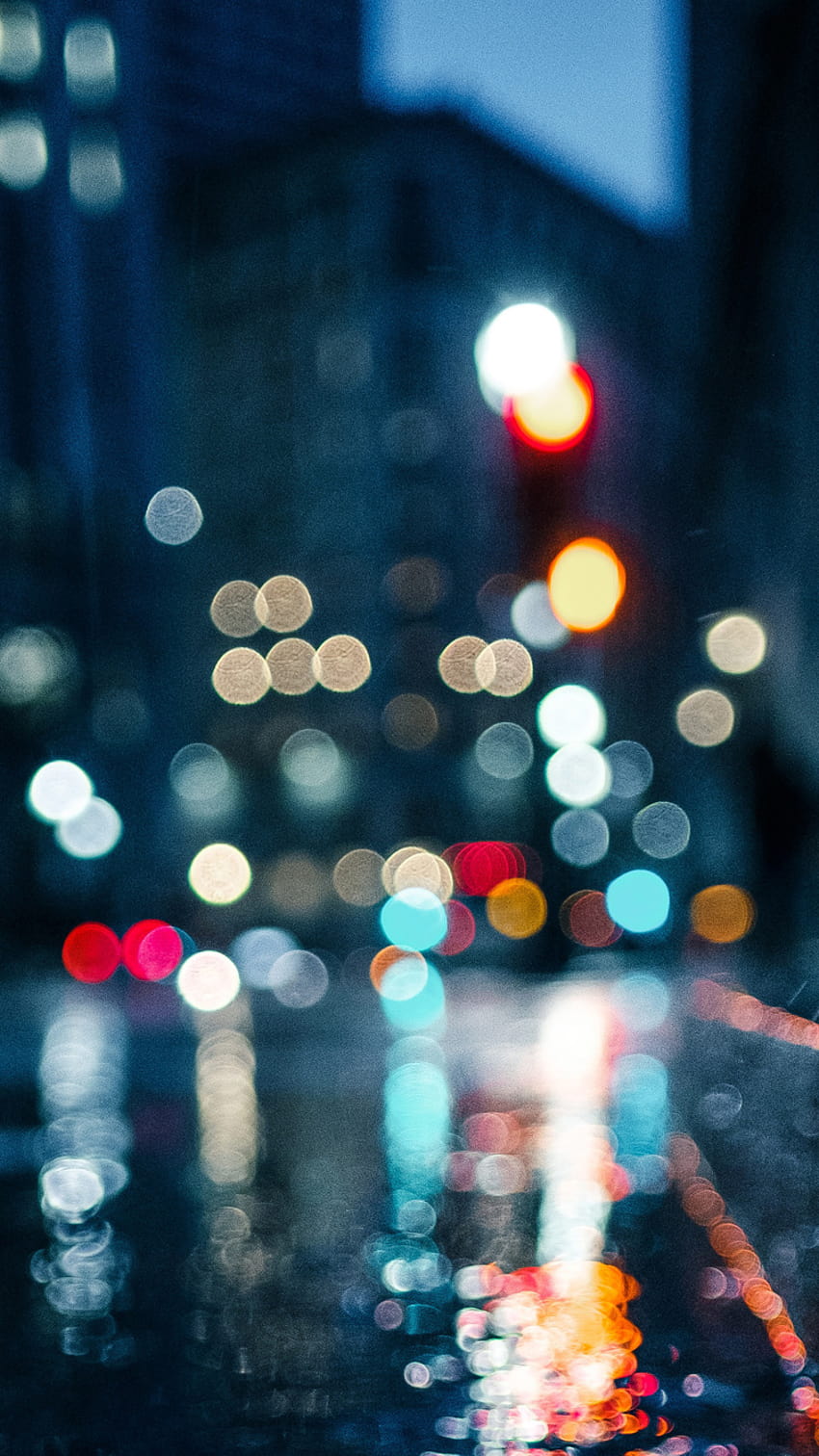 750x1334 City Rain Blur Bokeh Effect iPhone 6, iPhone 6S, iPhone 7, фонове и замъгляване на iphone 6s HD тапет за телефон