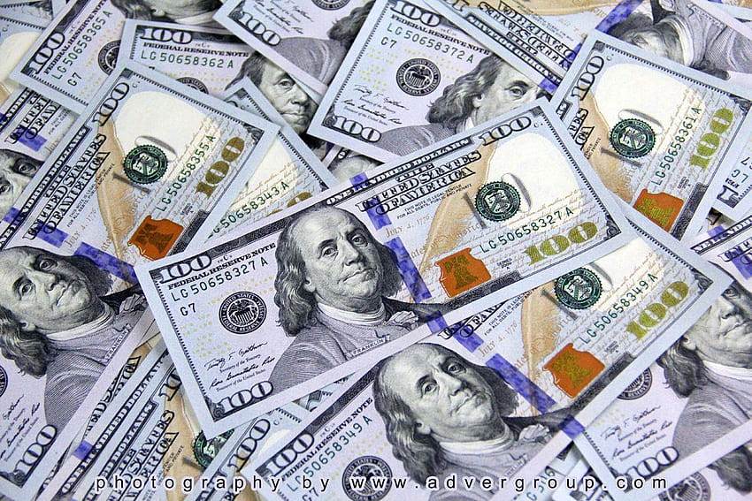License Money Notas de $ 100, Notas de cem dólares papel de parede HD