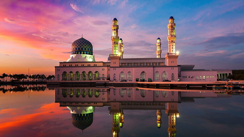 Kota Kinabalu City Mosque Is The Second Main Mosque In Kota HD wallpaper