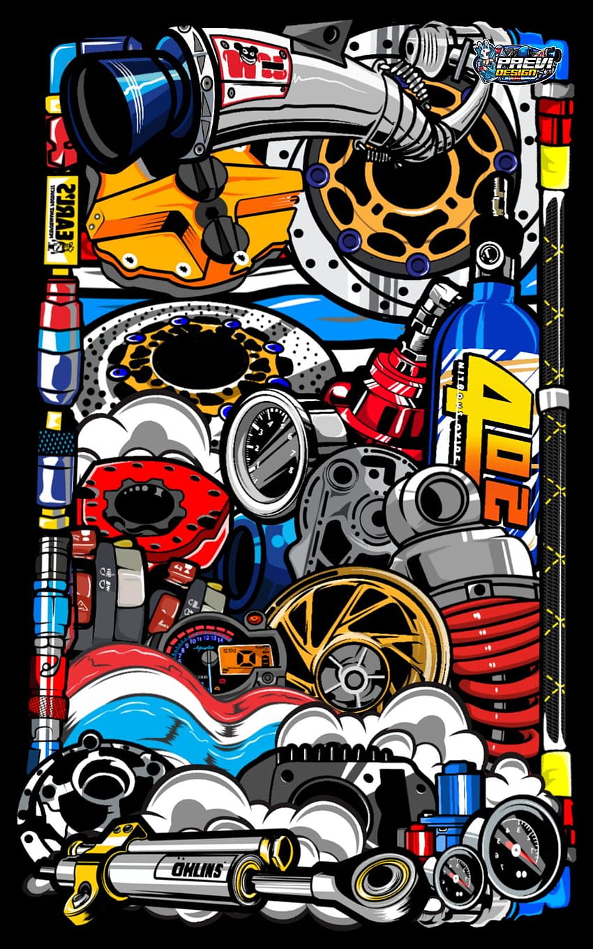 Alejandro Henao no design do logotipo da motocicleta, ohlins Papel de parede de celular HD