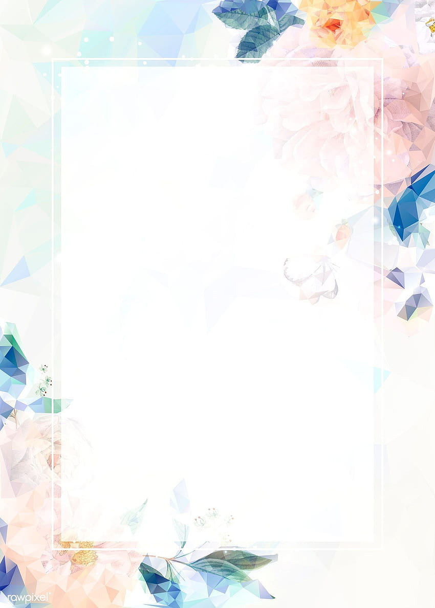 premium vector of Blank floral invitation card vector HD phone wallpaper