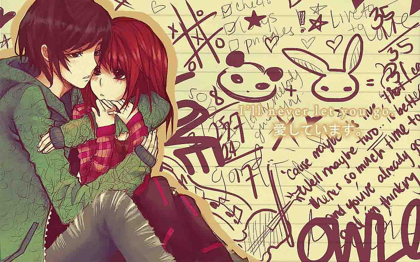 Cute Anime Couple, happy anime couple HD wallpaper