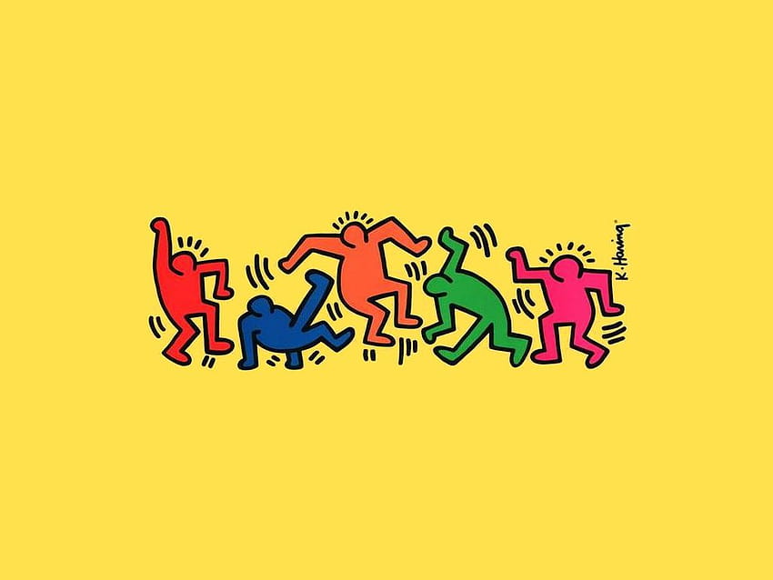สุดยอด 4 Keith Haring บนสะโพก คี ธ แฮร์ริ่ง วอลล์เปเปอร์ HD