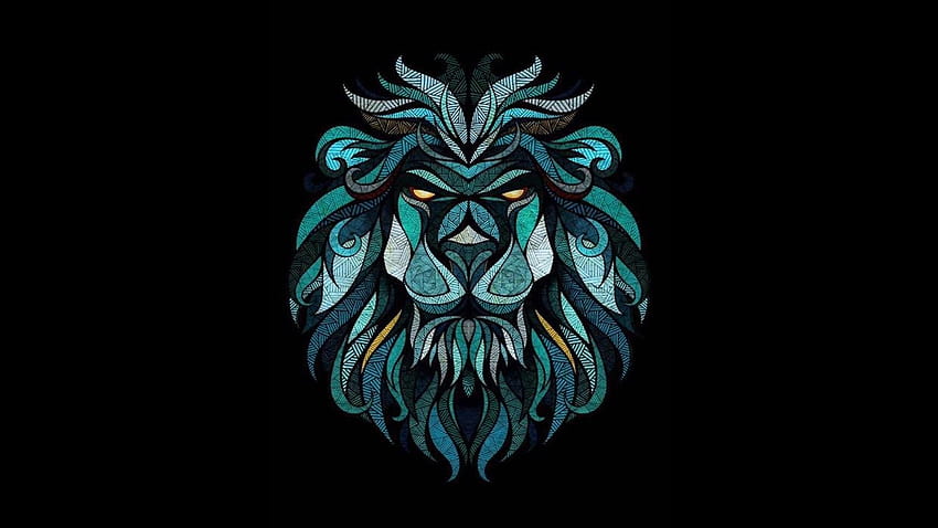 Cool Lion Art HD wallpaper