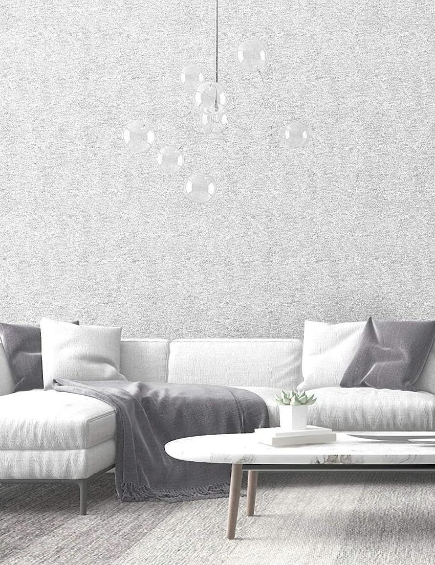 WESTICK 3D Silver Grey Glitter Wallpaper Peel and India  Ubuy