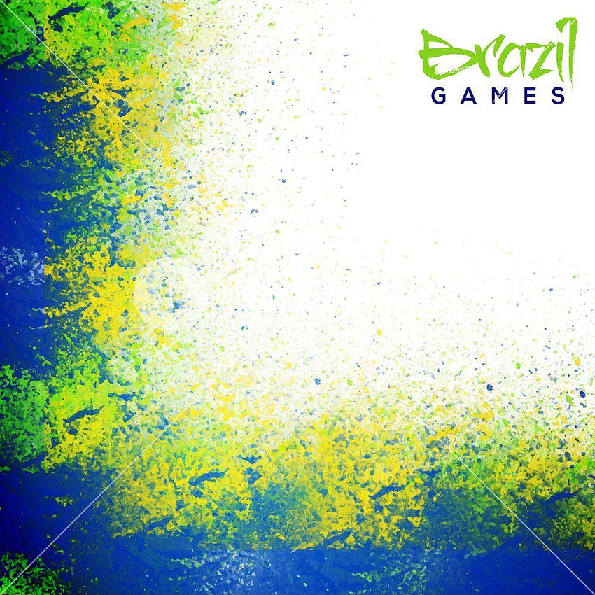 Brazilian Flag colors abstract splash backgrounds for Brazil Games or, sports background HD phone wallpaper