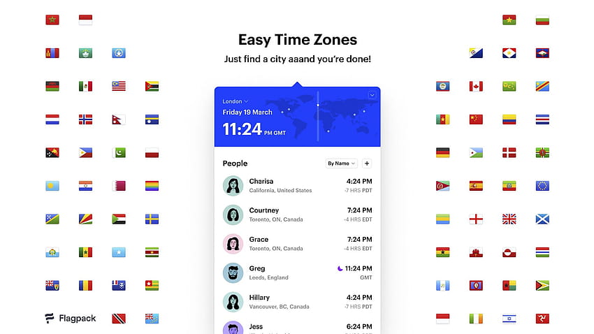 Time Zone Pro е минималистично приложение за световен часовник за контакти HD тапет
