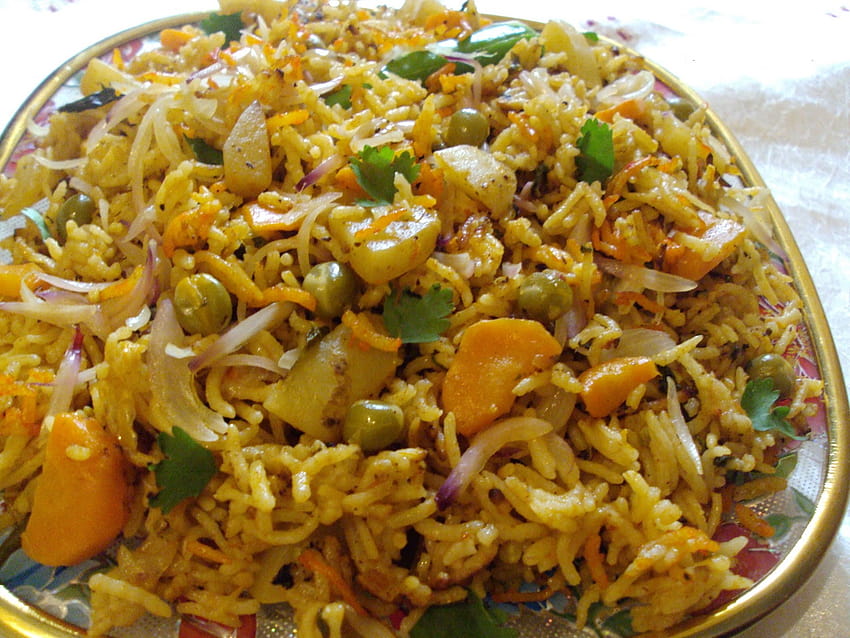 Delicious Veg Biryani Recipe – Recipes of India HD wallpaper