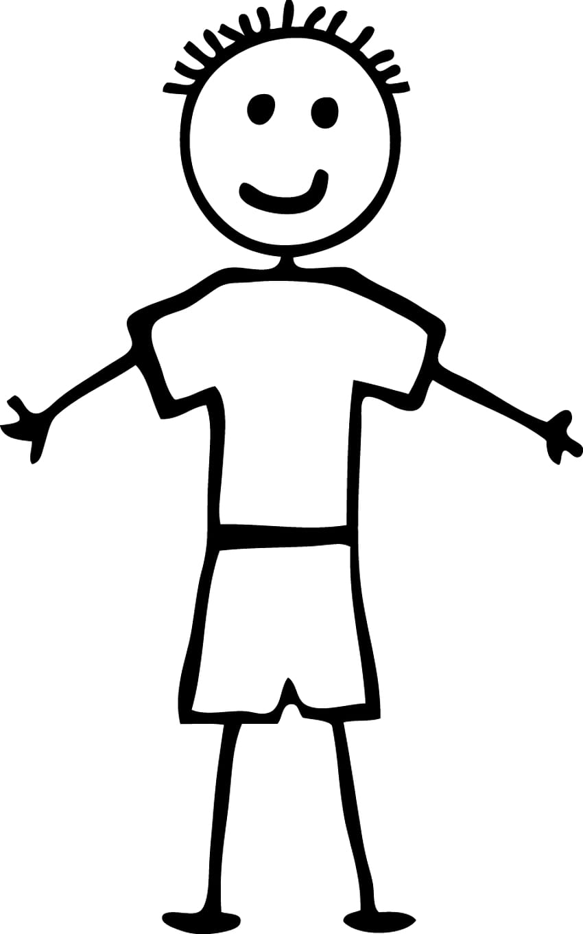 Clipart di figura stilizzata del ragazzo, gente del bastone Sfondo del telefono HD