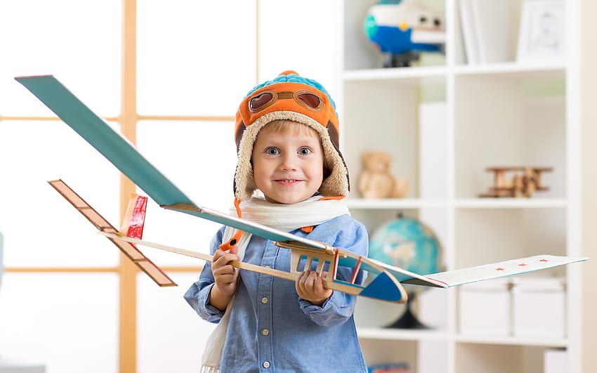 Boys Airplane Smile Children Winter hat Toys 3840x2400, boy toys HD wallpaper