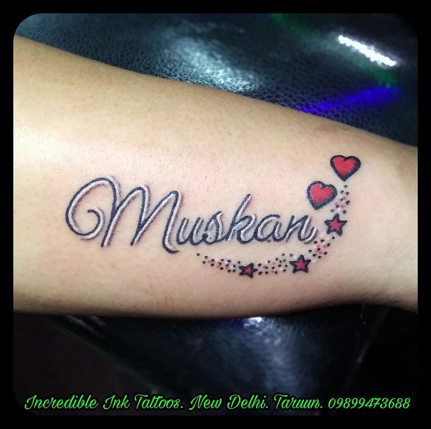 Muskan Muskan Name Tattoo ..., hand cut HD wallpaper | Pxfuel