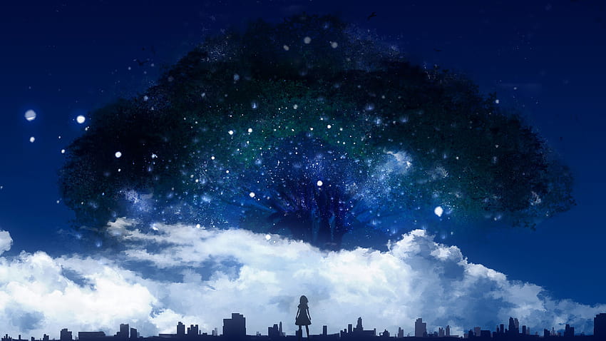 Noche Árboles Naturaleza Paisajes Anime, árboles de anime fondo de pantalla  | Pxfuel