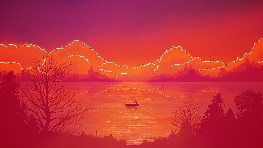 Matahari terbenam diposting oleh Ethan Johnson, danau berkarat Wallpaper HD