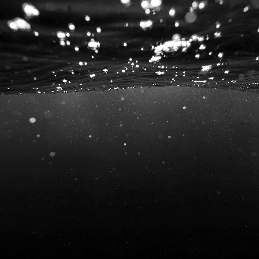 Bubble Underwater Swim Bw Dark Pattern Ipad Pro, ipad estético negro fondo de pantalla del teléfono