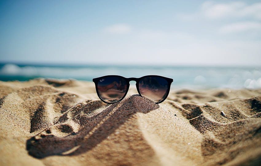 Relax, Beach, Summer, Sea, Mood, Glasses , section настроения, summer mood HD wallpaper