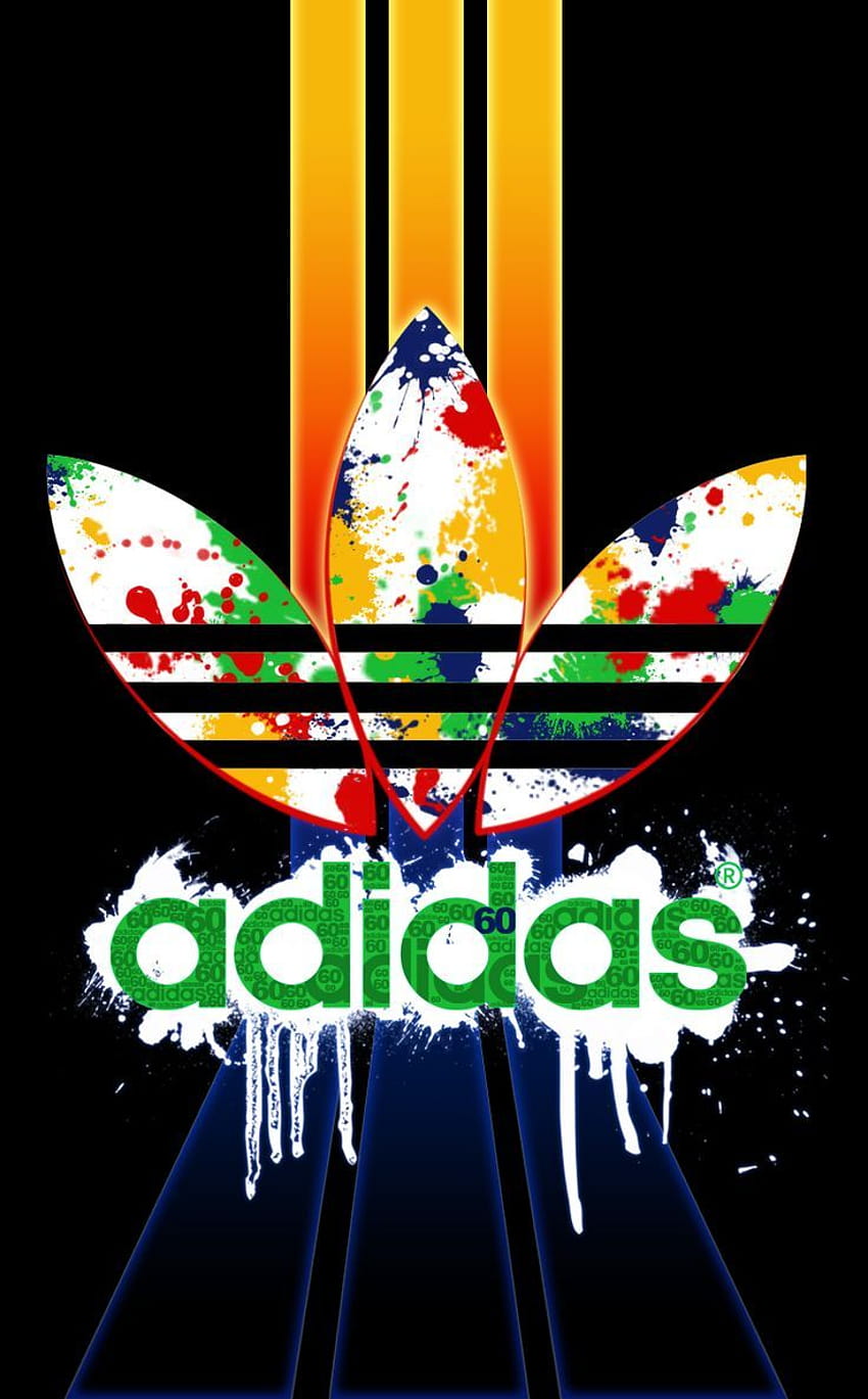Adidas, logotipo da Adidas, arte do logotipo da Adidas, logotipo legal do gotejamento da adidas Papel de parede de celular HD