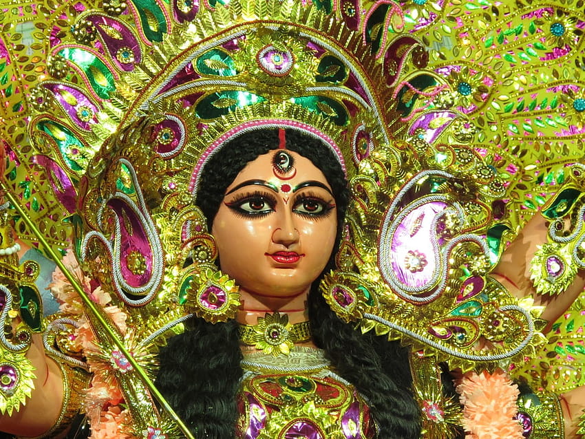 Durga Mata, durga maa face HD wallpaper