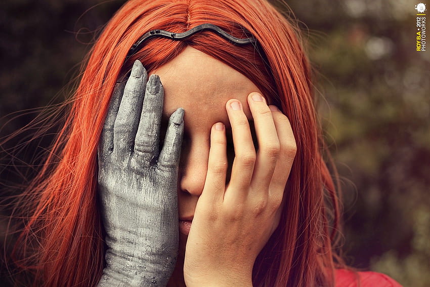 women, cosplay, Amy Pond, Doctor Who, weeping angel, redhead, women weeping HD wallpaper