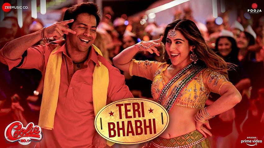Varun Dhawan과 Sara Ali Khan이 참여하는 Coolie No 1 경쾌한 트랙 'Teri Bhabhi'는 확실히 당신을 그루브하게 만들 것입니다. coolie no1 HD 월페이퍼