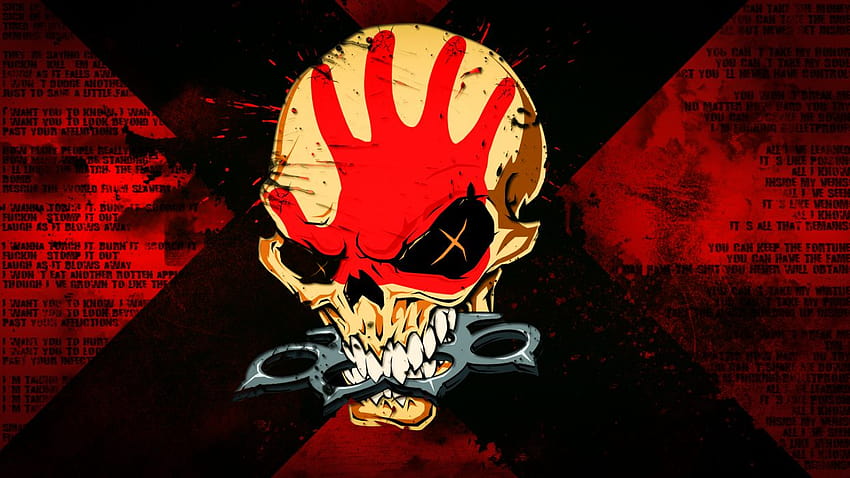 FIVE FINGER DEATH PUNCH heavy metal hard rock bands skull skulls dark q, rock skull HD wallpaper