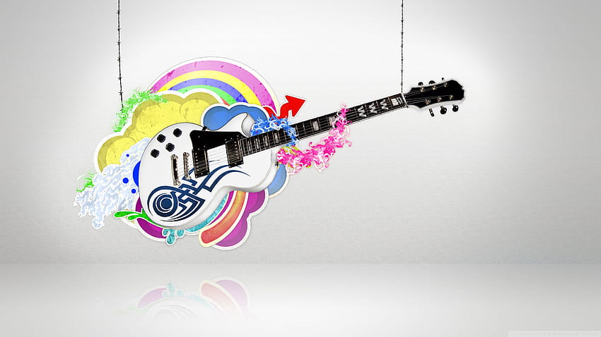 White Guitar Ultra Backgrounds for U TV : Multi Display, Dual Monitor : Tablet : Smartphone HD wallpaper