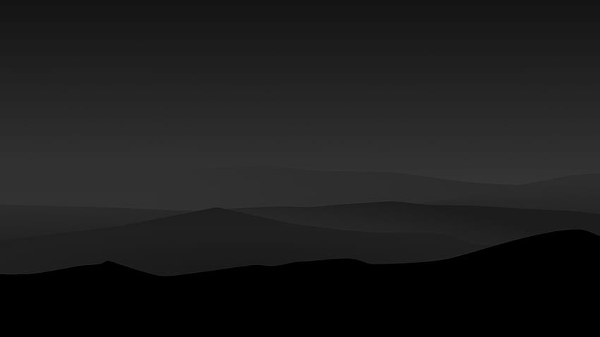 da semana: montanhas minimalistas continuadas, preto minimalista papel de parede HD