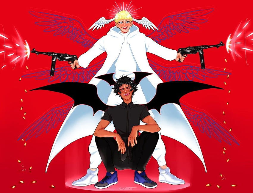 Ryo Asuka [Satan] & Akira Fudo [Devilman] HD wallpaper
