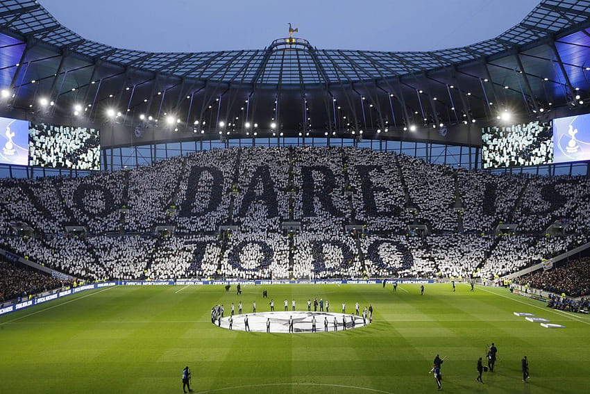 Tottenham könnte ein neues Stadion für die Champions League eröffnen, das Tottenham-Hotspur-Stadion HD-Hintergrundbild