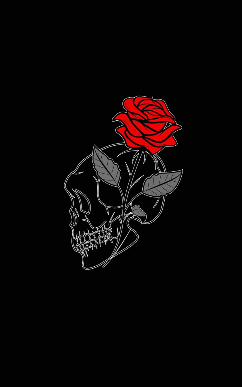 Rose Skull IPhone IPhone iPhone [900x1600] for your , Mobile & Tablet, skull and roses aesthetic HD phone wallpaper