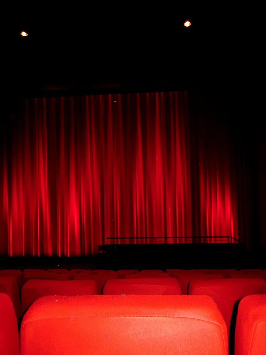 : 舞台前の赤い椅子, 映画館, 映画館の座席, 劇場の舞台 HD電話の壁紙