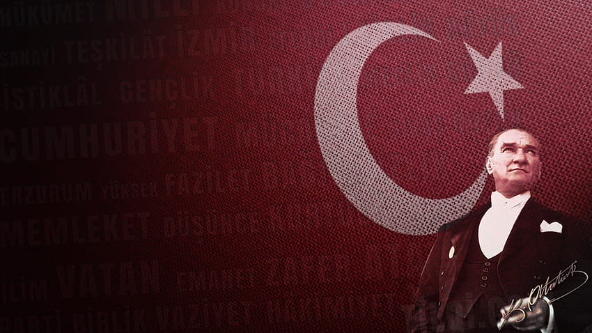 Mustafa Kemal Atatürk, Flagge / und Mobile, Mustafa Kemal Atatürk HD-Hintergrundbild
