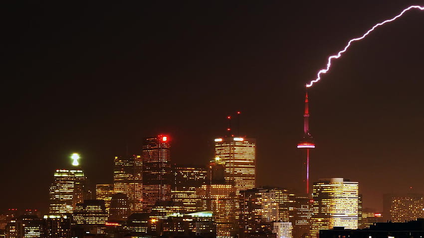 CN Tower Night HD-Hintergrundbild