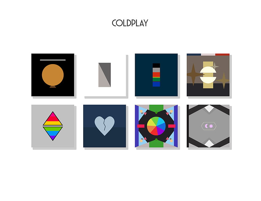 Portadas minimalistas de álbumes de Coldplay... ahora con la vida cotidiana de Coldplay fondo de pantalla
