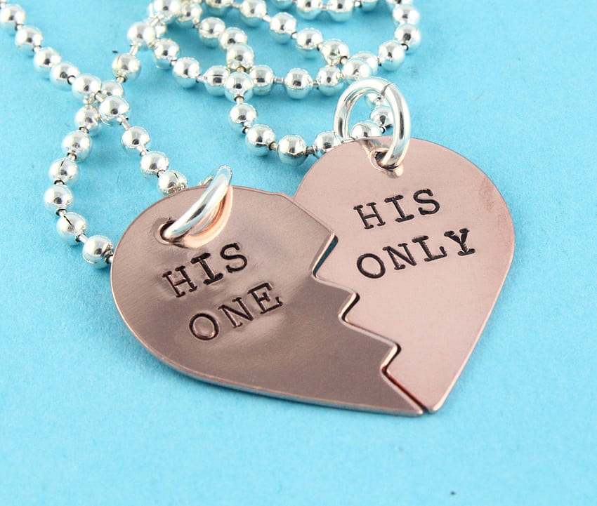 His One Necklace His Only Necklace Broken Hearts Necklace, broken heart chain HD wallpaper