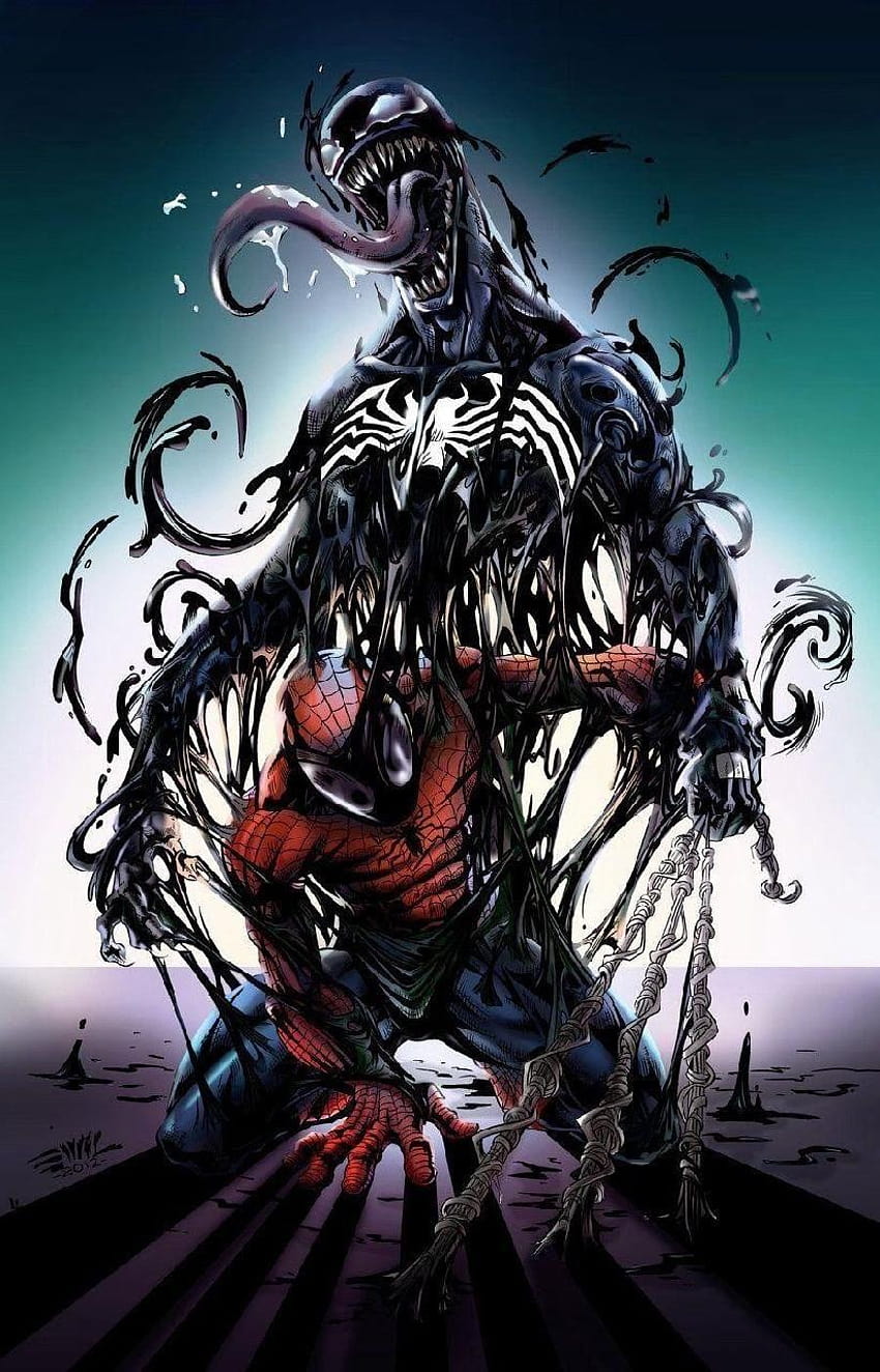 Venom vs Spiderman autorstwa SoZoNe85, spider-man i jad Tapeta na telefon HD