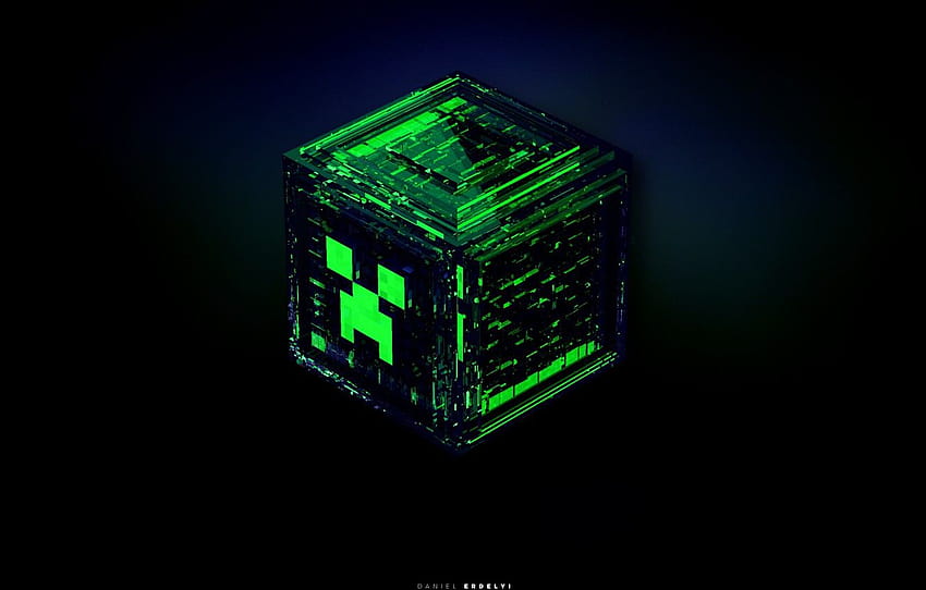 the explosion, blue, green, grey, black, the game, cube, game, minecraft, emerald, minecraft, creeper, fractures , section игры HD wallpaper