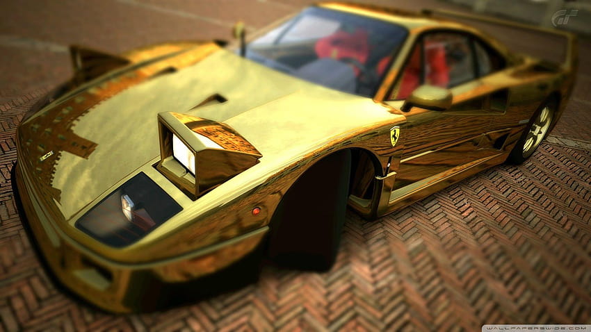 Ferrari F40 Gold : High Definition : Mobile HD wallpaper